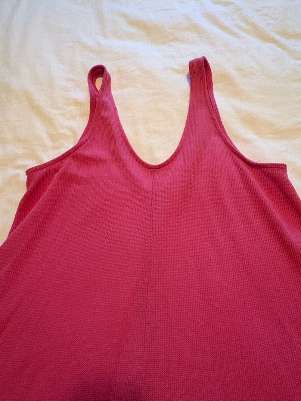 Sleeveless Scoop Romper in Raspberry Pink - Picture 2 of 5